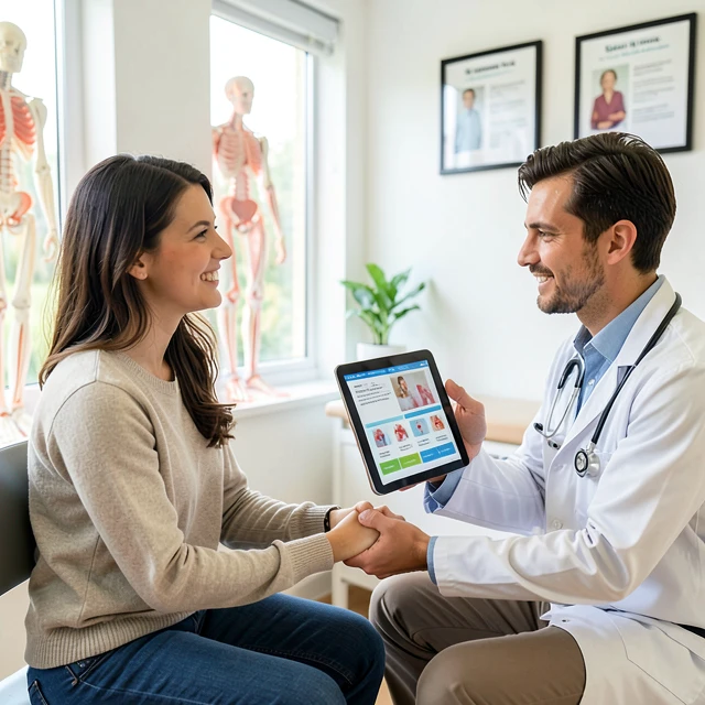 Couple discussing fertility preservation options with a doctor