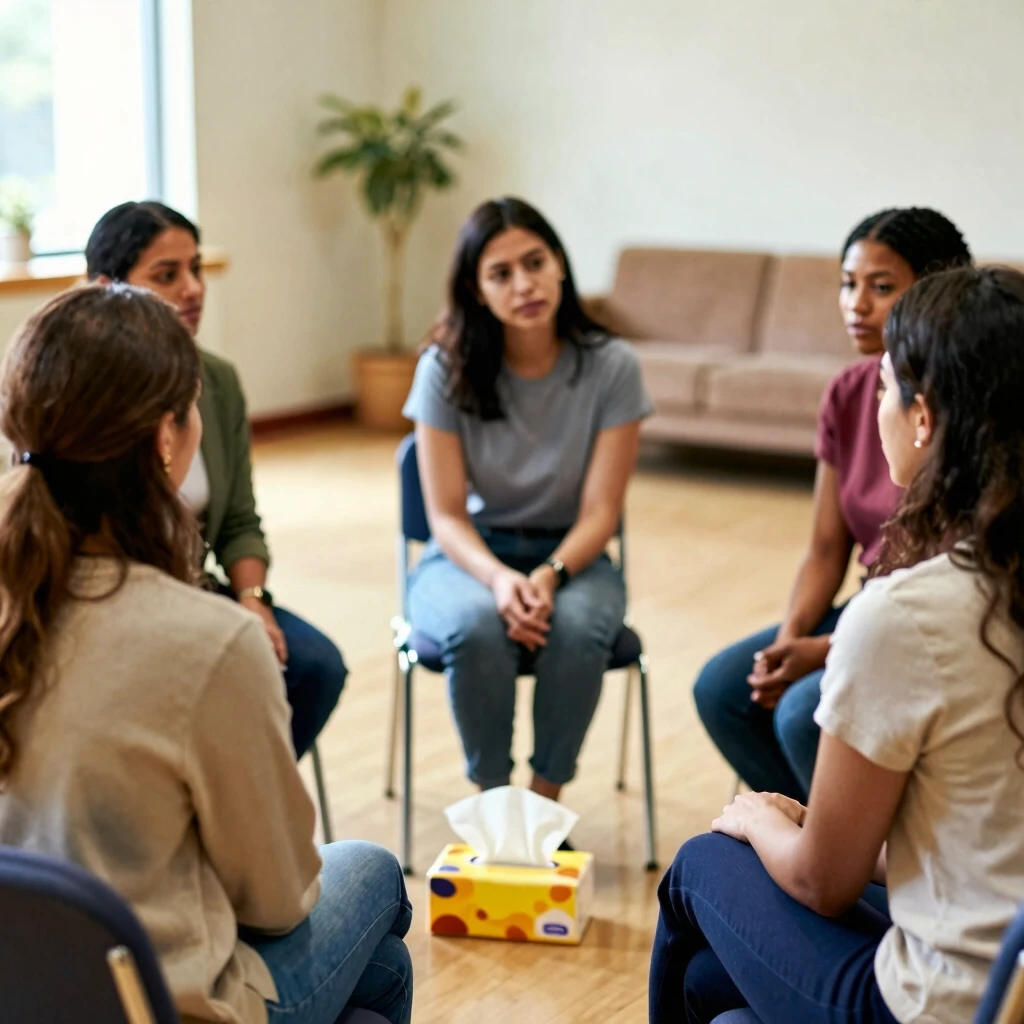 Support group sharing infertility experiences