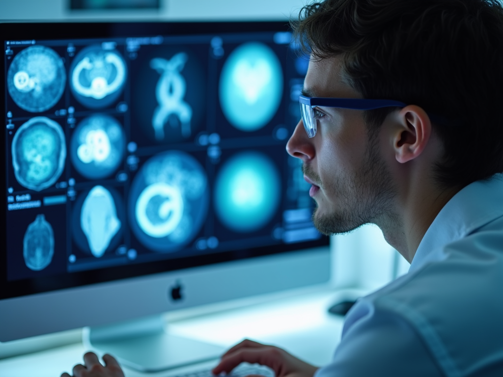 A scientist uses AI to enhance embryo selection in IVF.