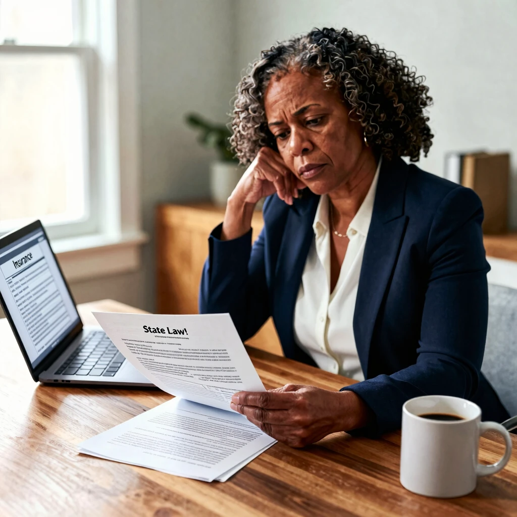 Woman researching state fertility preservation laws and insurance