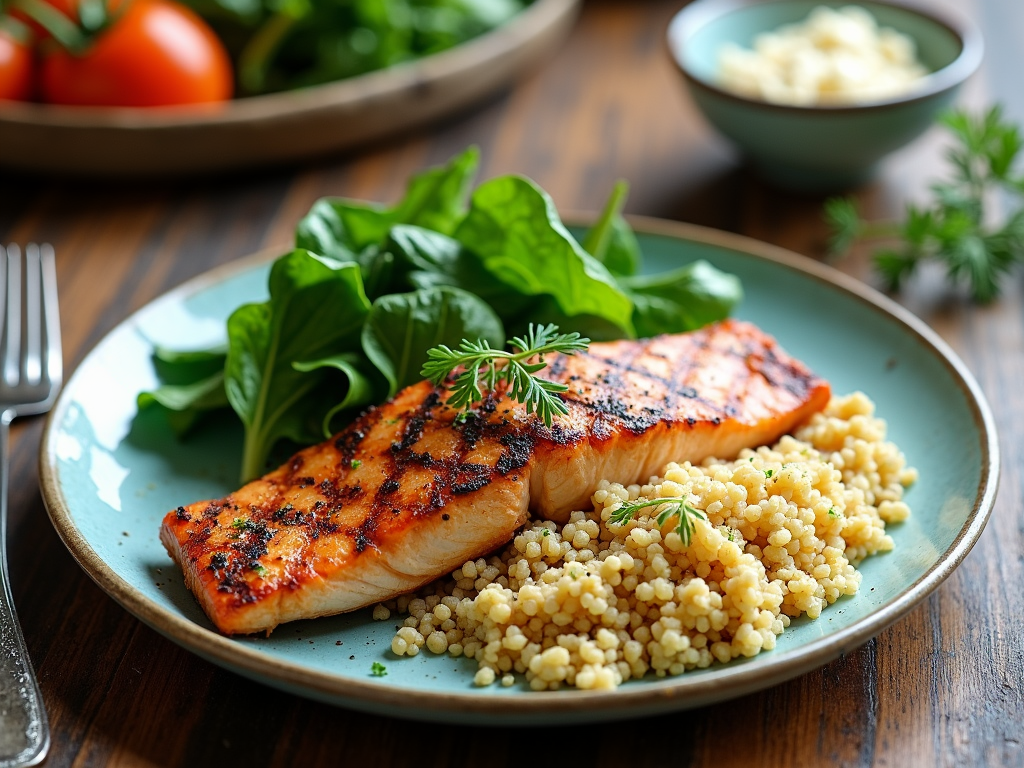 PCOS-friendly meal on a table