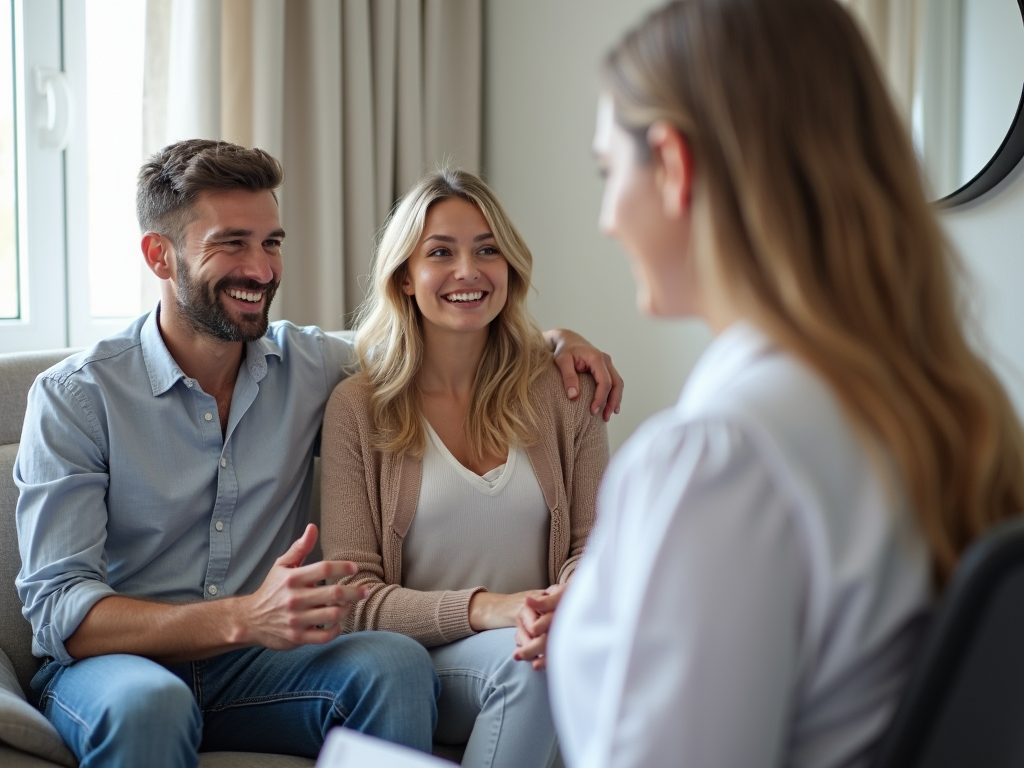 Couple consulting with a fertility specialist