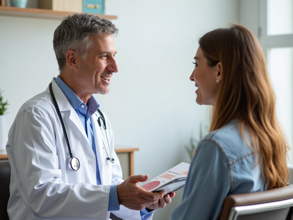 Doctor explaining egg freezing to a patient