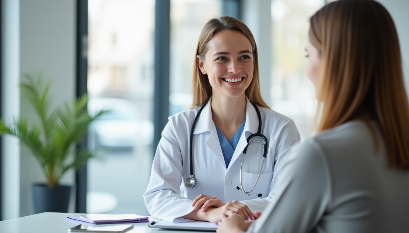 Female doctor consulting with a patient in a clinic