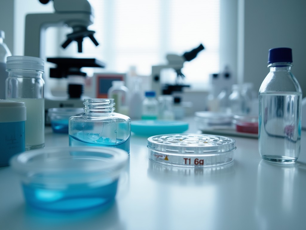 Close-up of a fertility clinic's laboratory equipment.