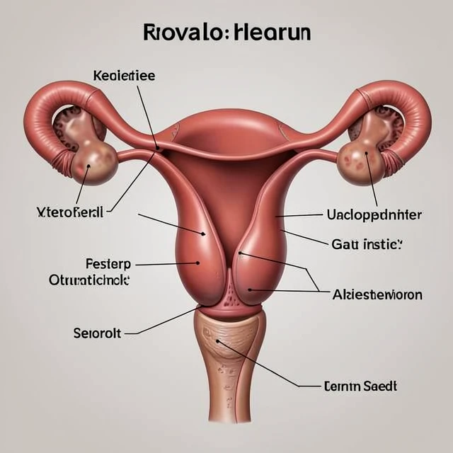 Diagram of the female reproductive system