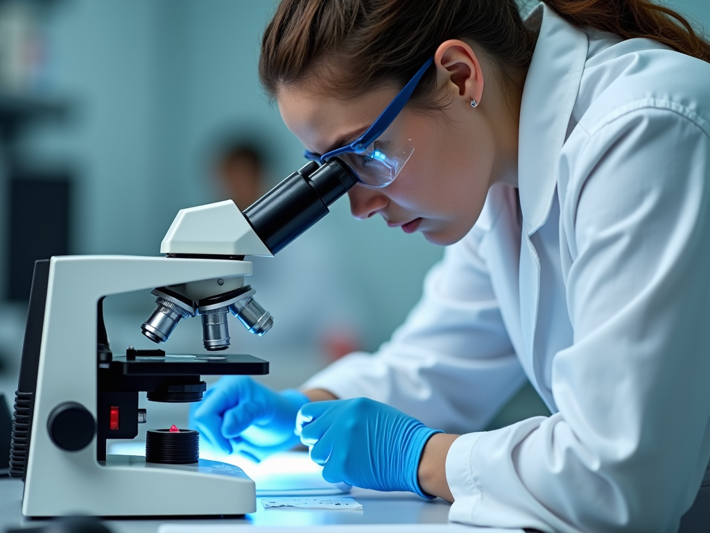Lab technician working on fertility treatment