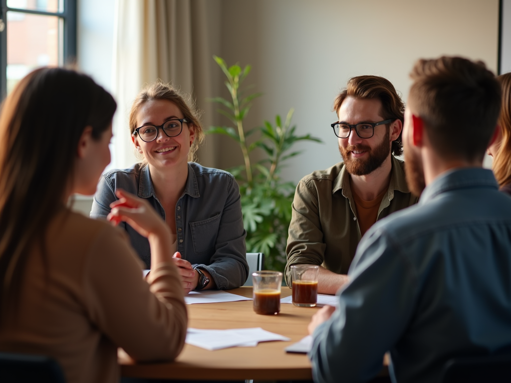Fertility support group session.