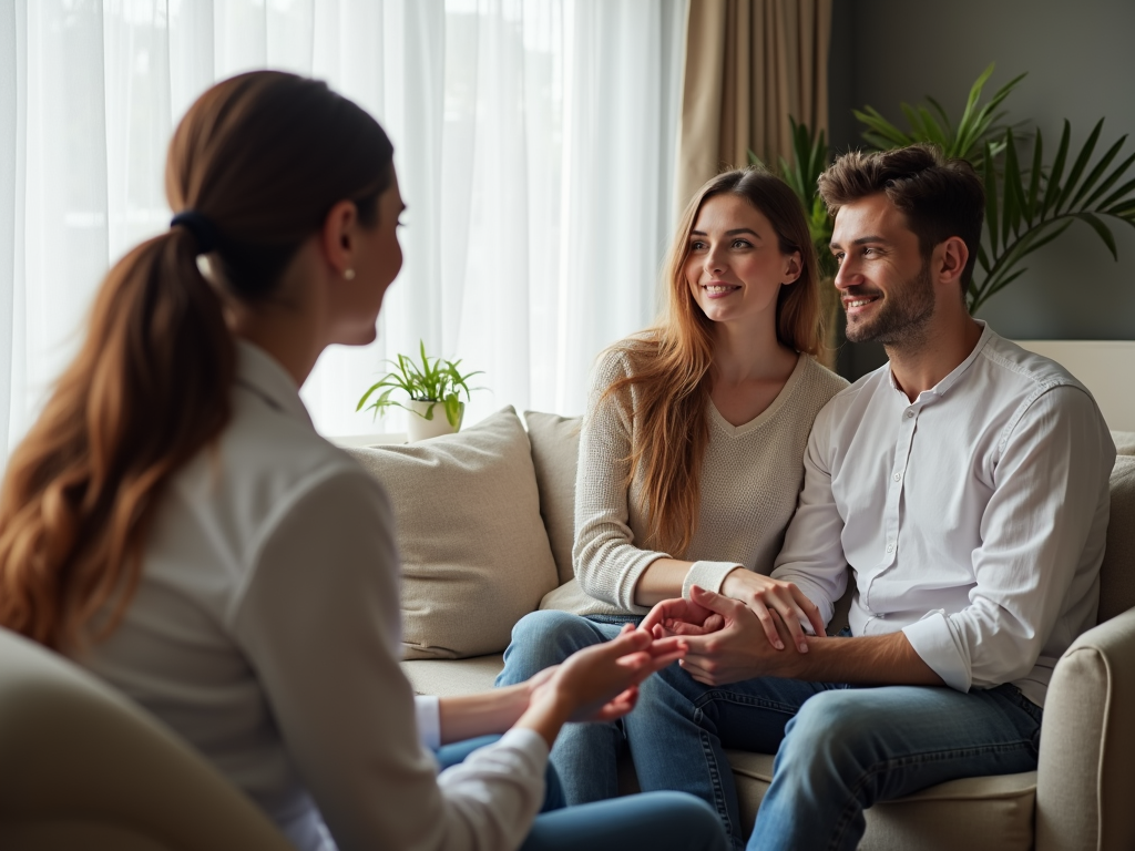 Couple meeting with fertility doctor