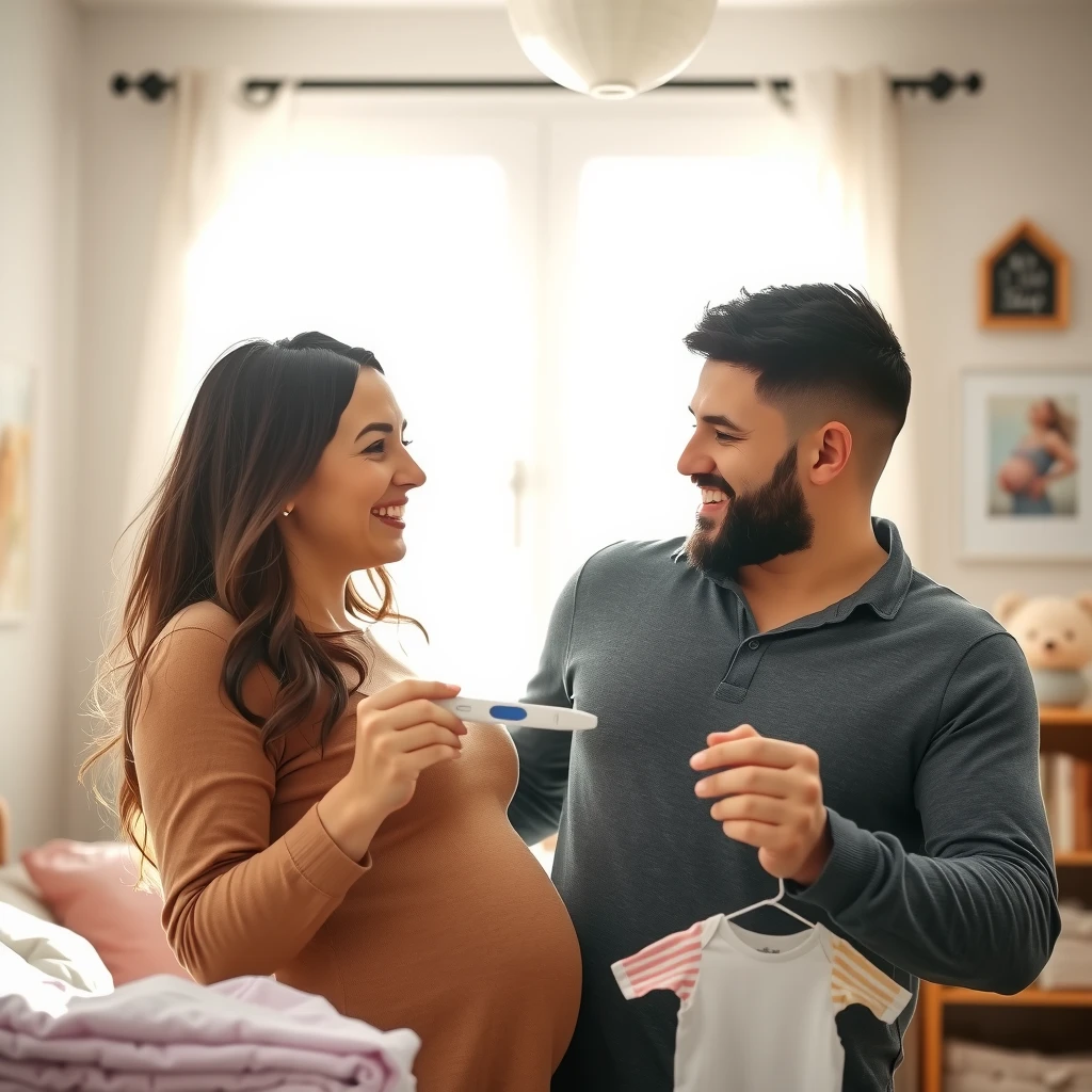 Couple celebrating positive news post-fertility evaluation