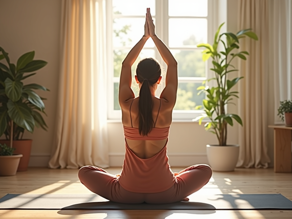 Woman practicing yoga for relaxation and pain relief