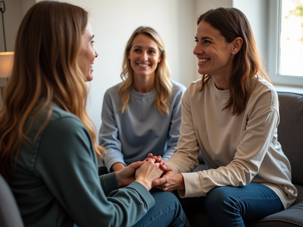 Couple receiving support from a therapist during fertility challenges.