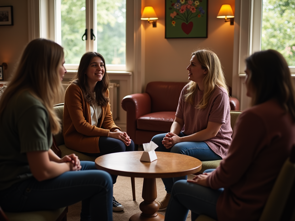 Support group meeting for infertility