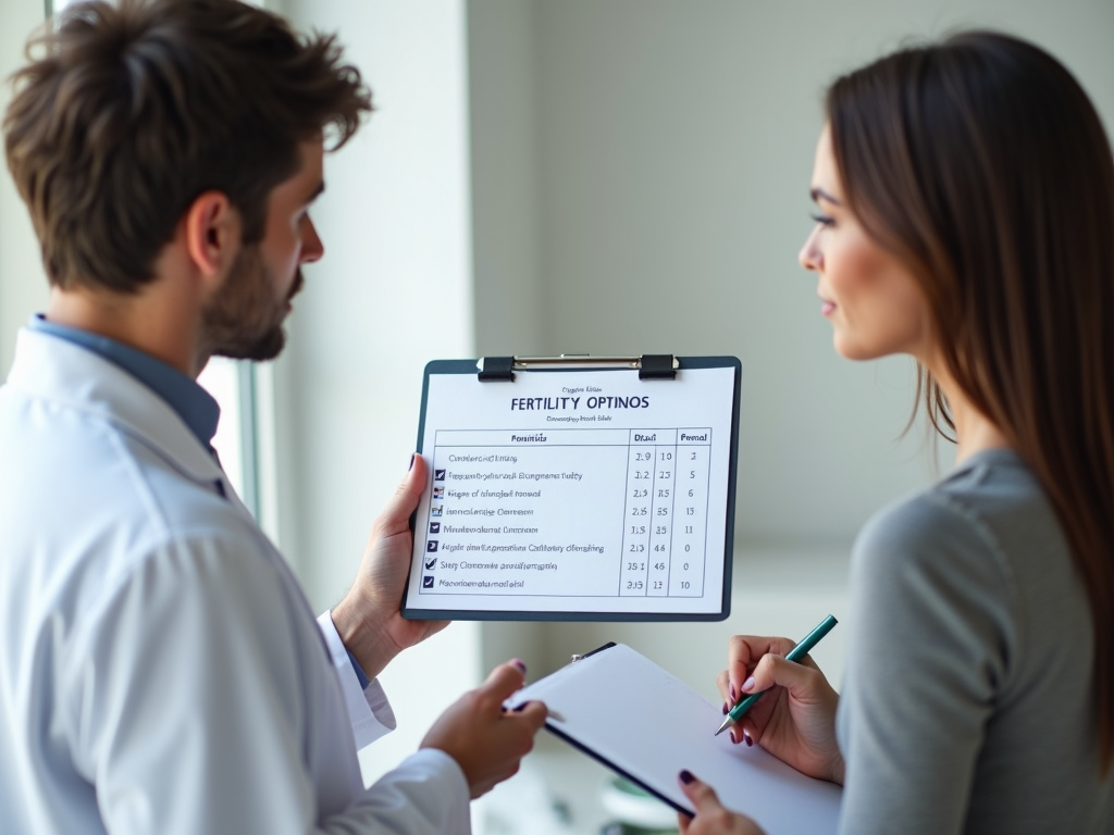 Doctor explaining fertility preservation options
