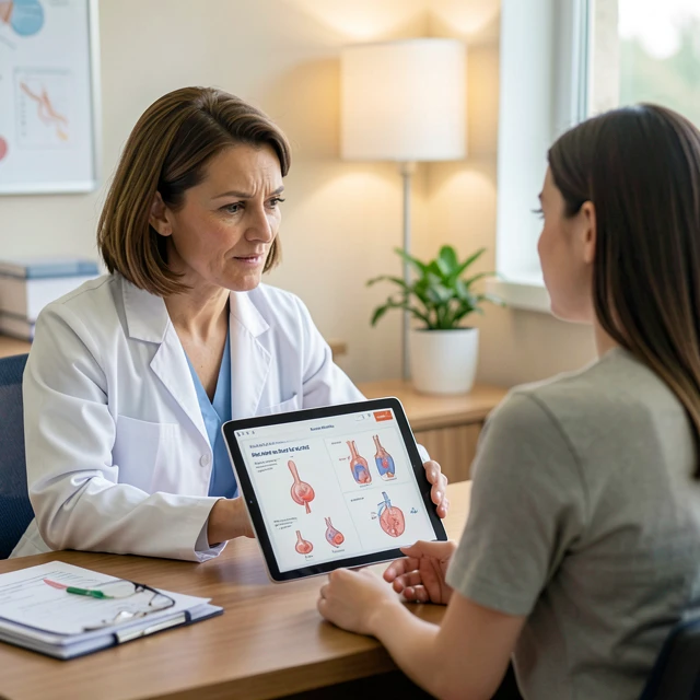 Oncologist discussing fertility preservation with young cancer patient