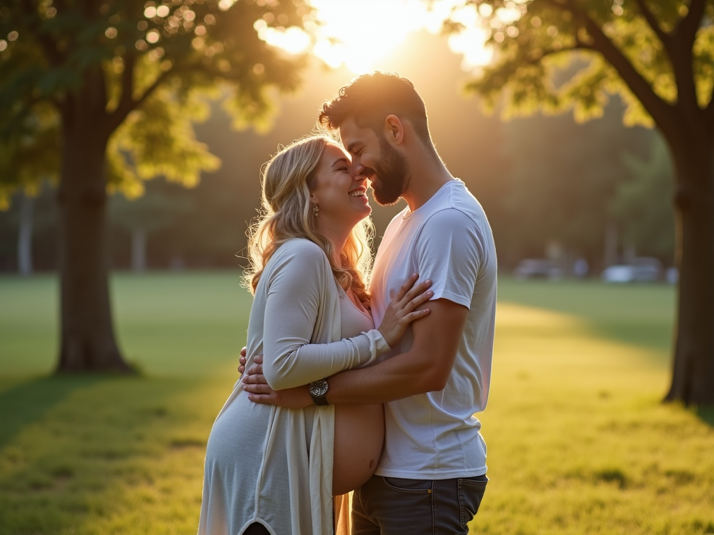 Couple celebrating after IVF success