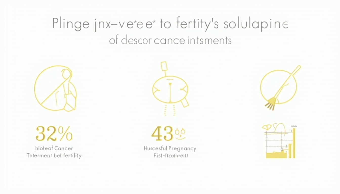 Infographic highlighting fertility preservation challenges and solutions.