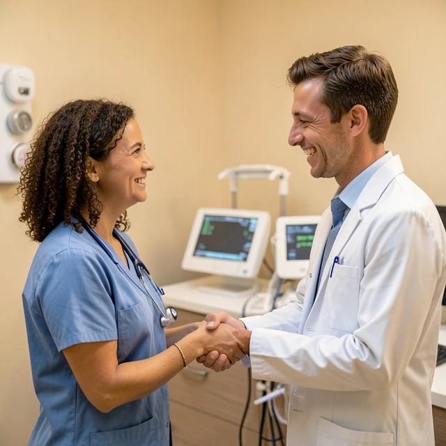 Couple consulting with a fertility doctor about IVF treatment options