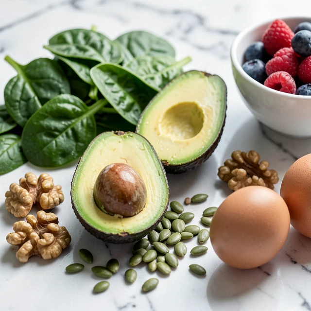 Fresh ingredients for top foods to boost your fertility naturally