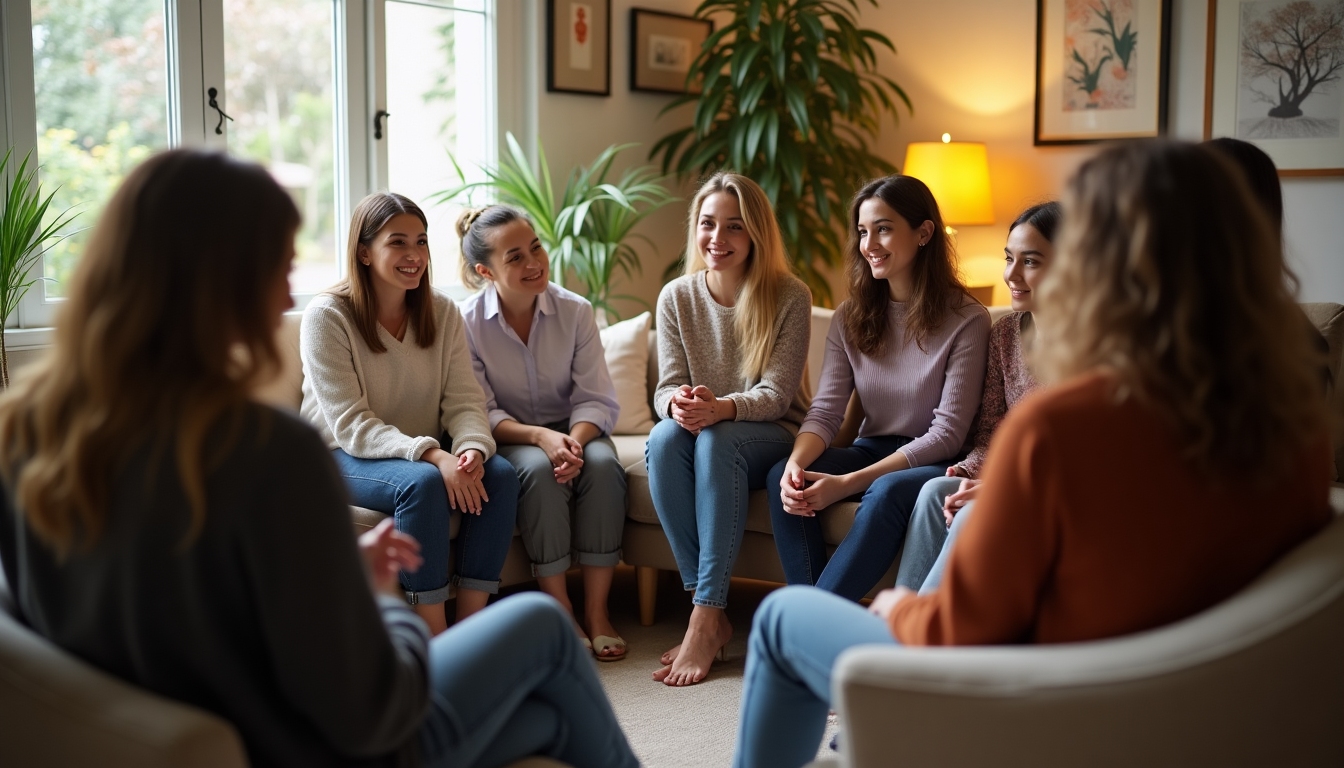 Support group discussing fertility preservation