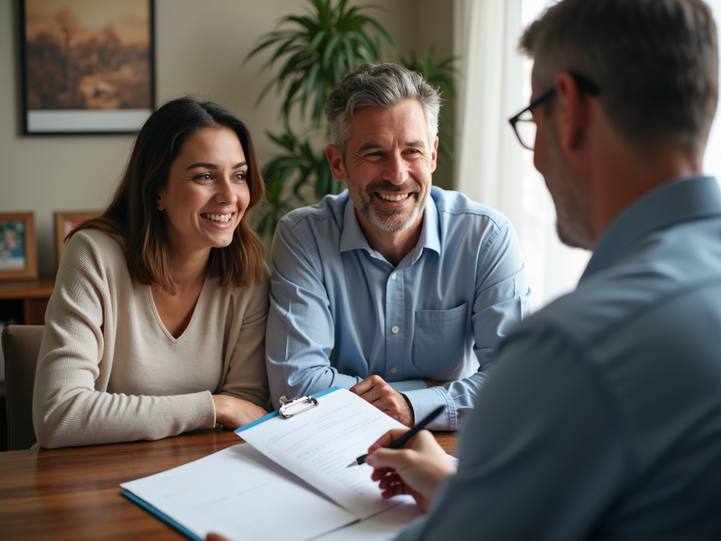 Couple consulting a doctor about infertility