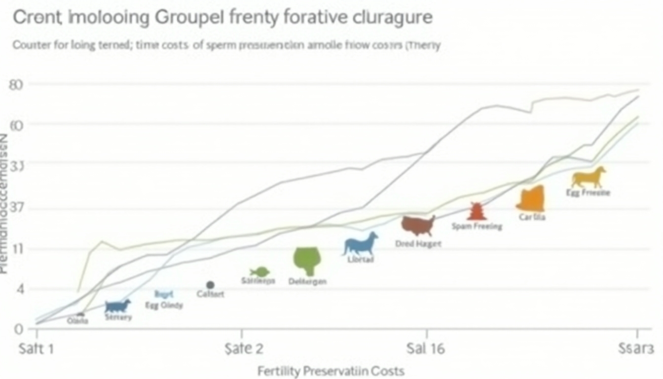 A detailed graph showing fertility preservation costs across different states.