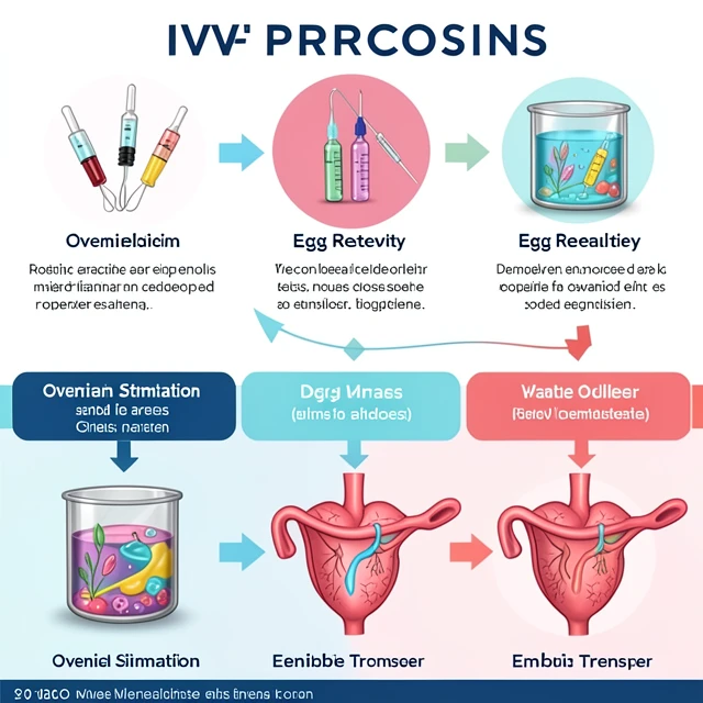 Infographic of IVF fertility treatment process