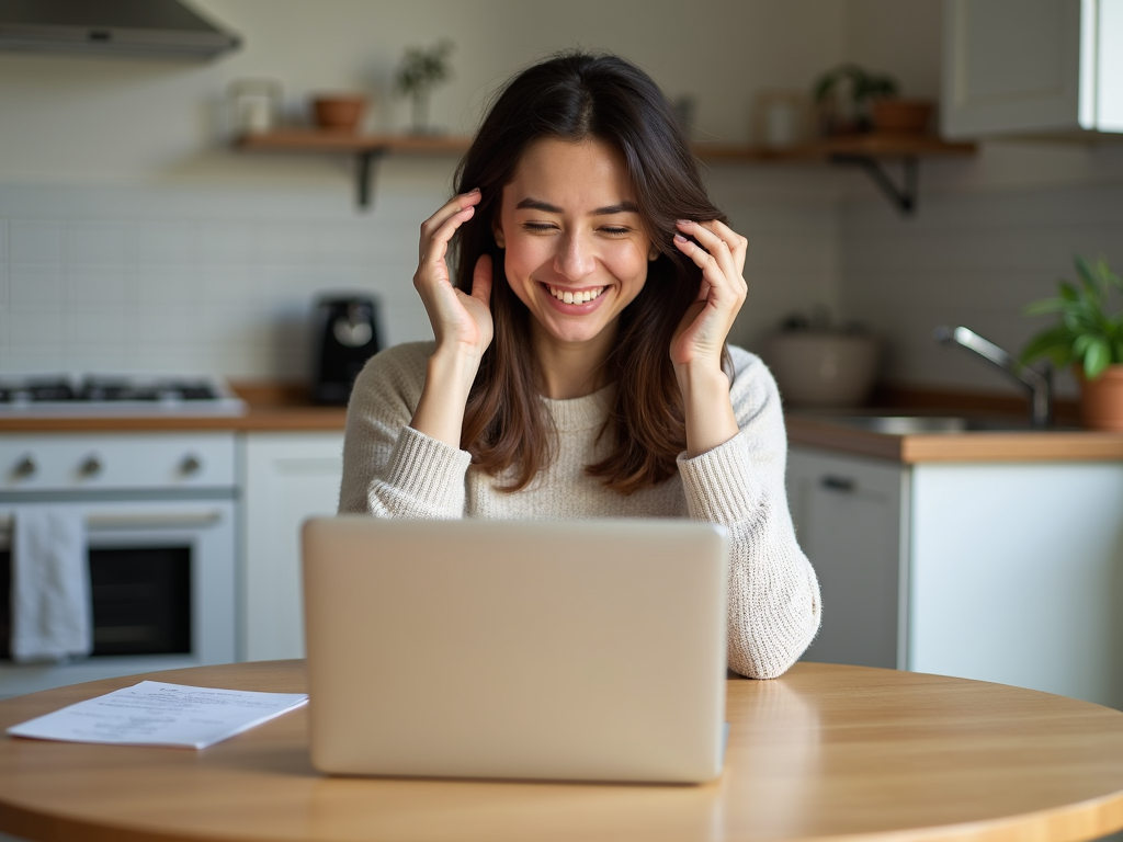 Woman checking fertility results