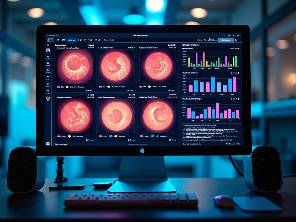 AI software analyzing embryo images for fertility treatment