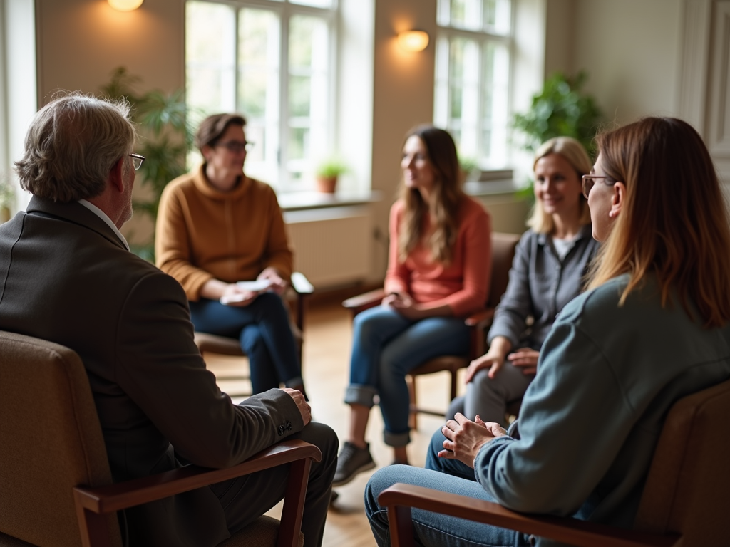 A support group provides comfort and advice to individuals navigating infertility.
