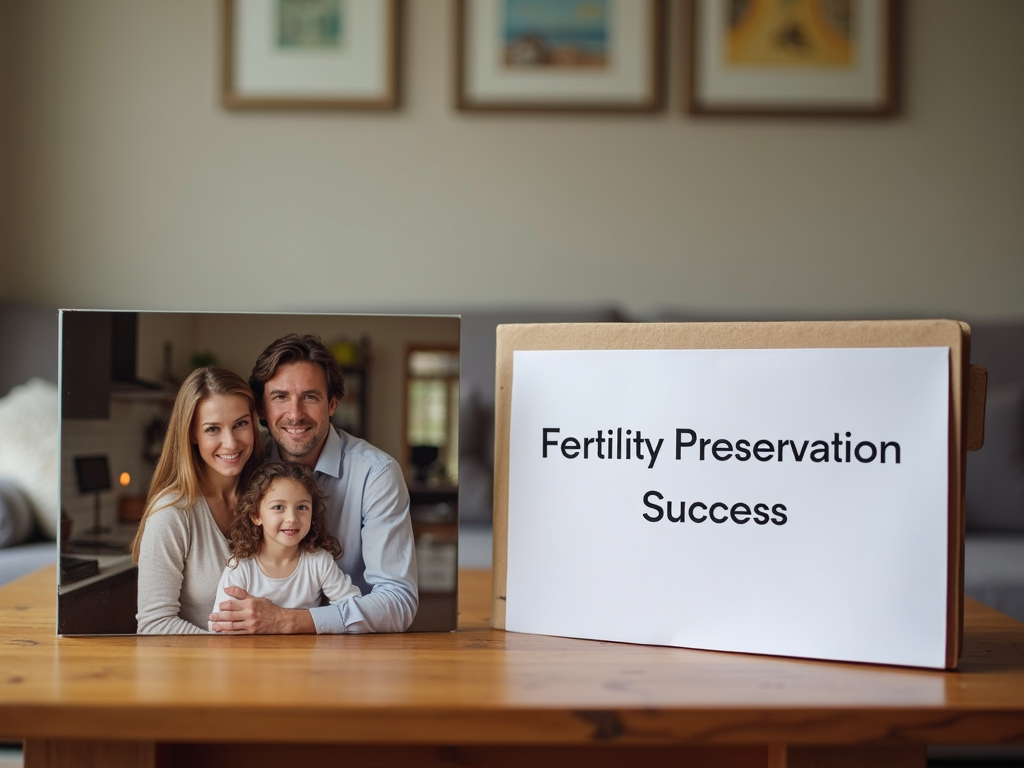 Family celebrating fertility preservation success