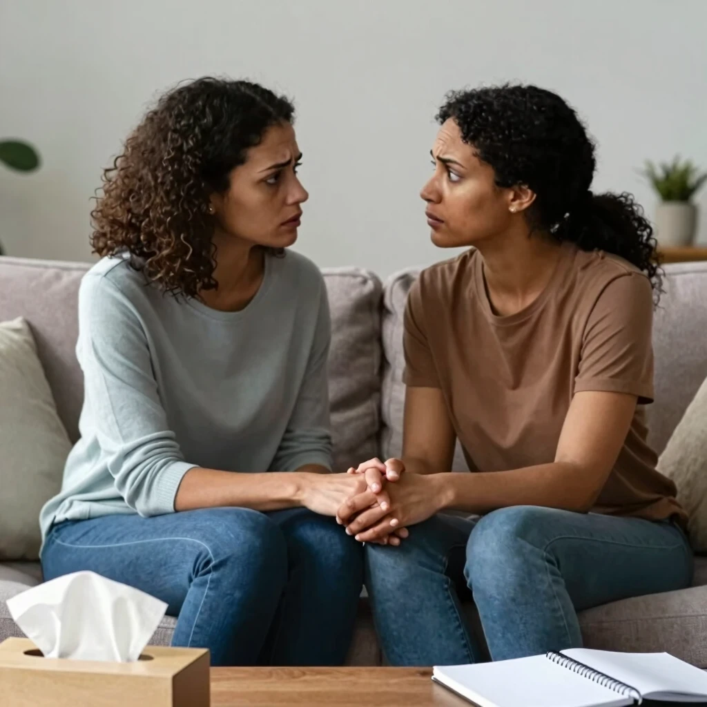 Couple providing emotional support to each other during infertility challenges