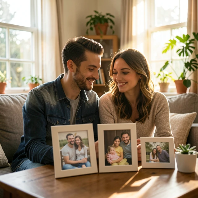 Young couple discussing family plans at home after cancer treatment