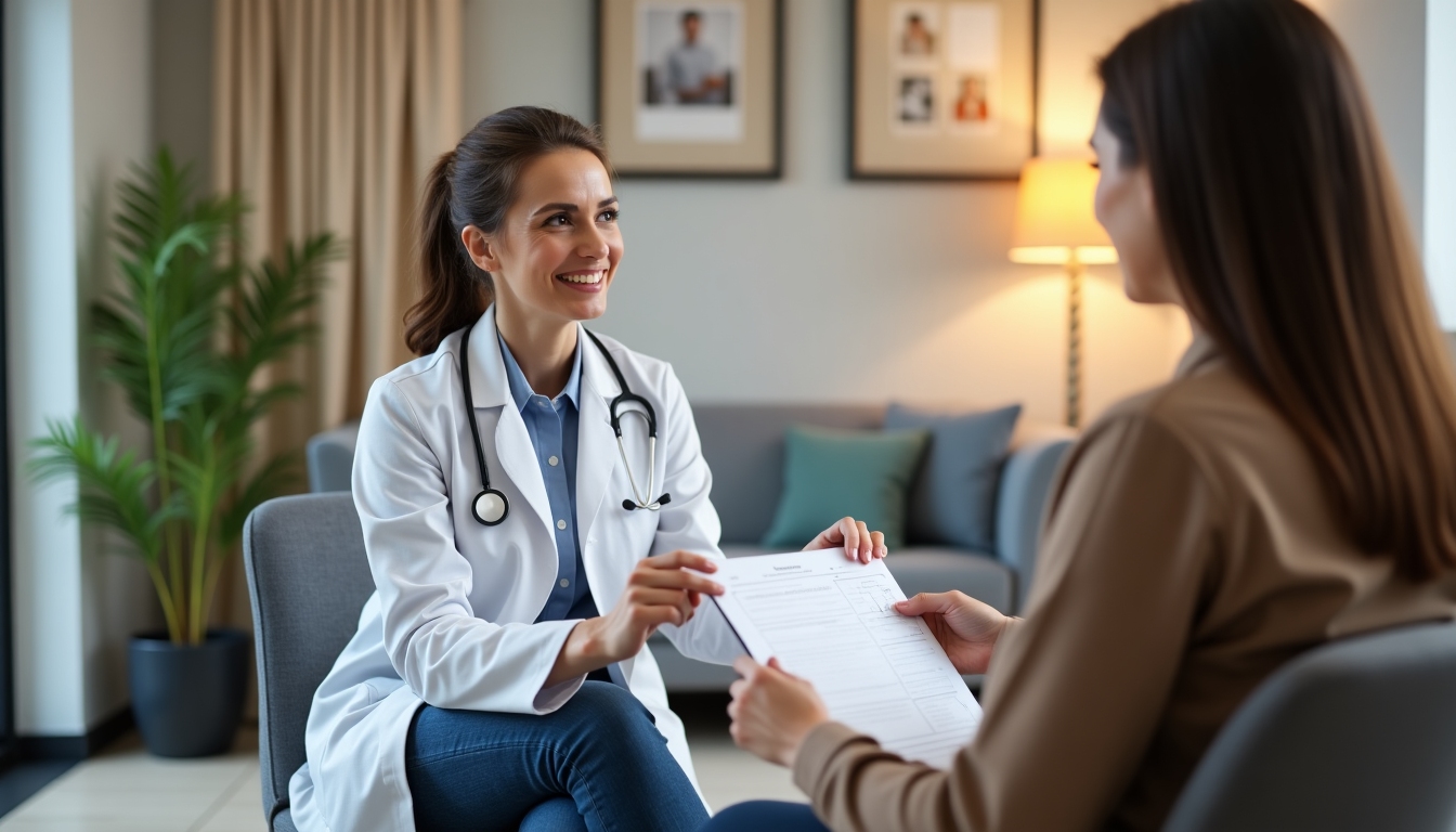 Doctor explaining fertility treatment to patient