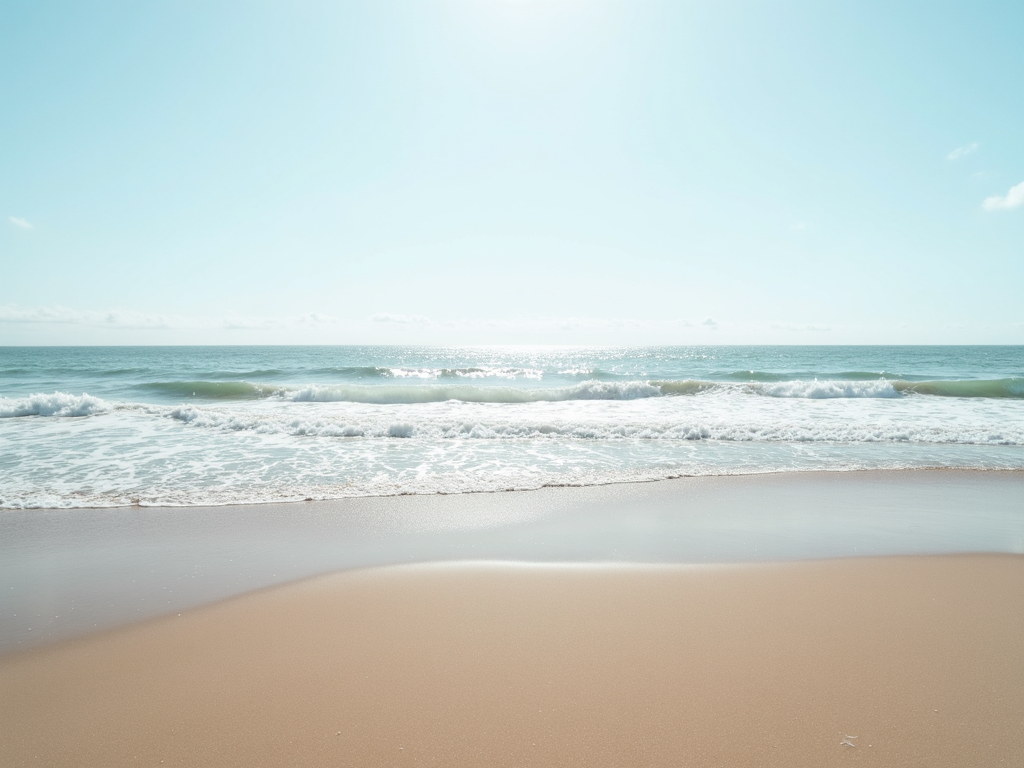 Peaceful beach to symbolize relaxation.
