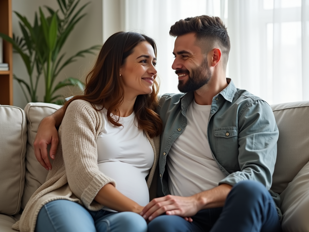 Couple beginning fertility treatment