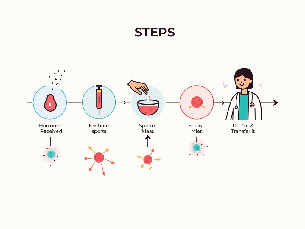 IVF process infographic