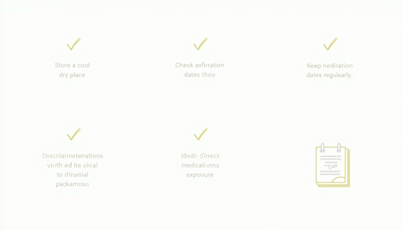 Checklist with tick marks beside IVF medication storage tips