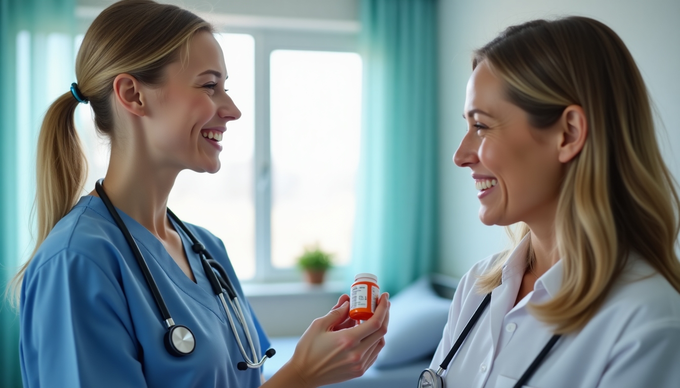 Dr. prescribing tablets to patients in a reproductive health setup.