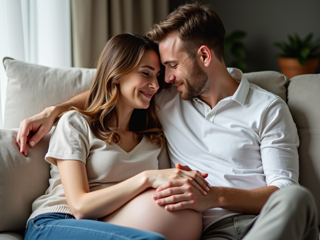 Couple supporting each other during IVF