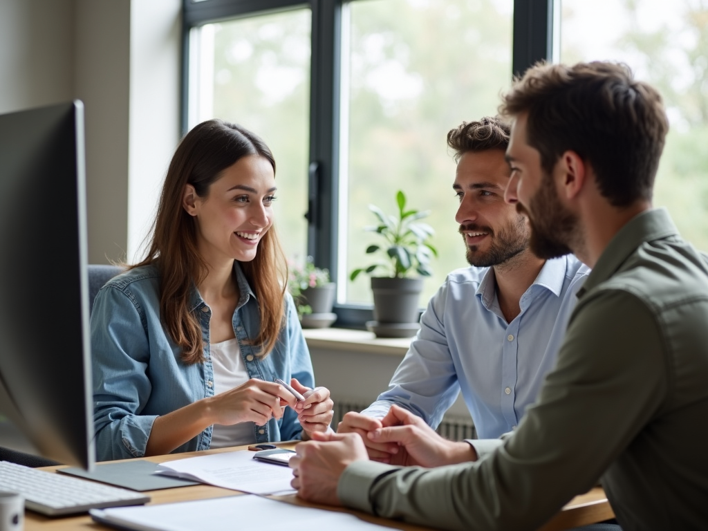 Couple discussing fertility preservation costs