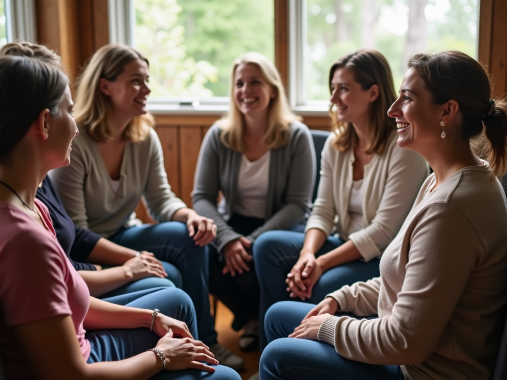 Women in a support group for infertility