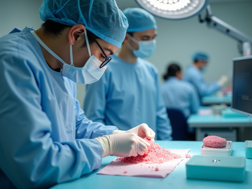 Ovarian tissue freezing in a lab