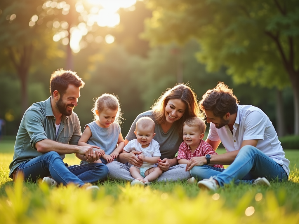 Families enjoying time together