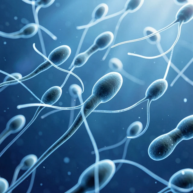 Healthy sperm cells under microscope showing optimal motility and morphology