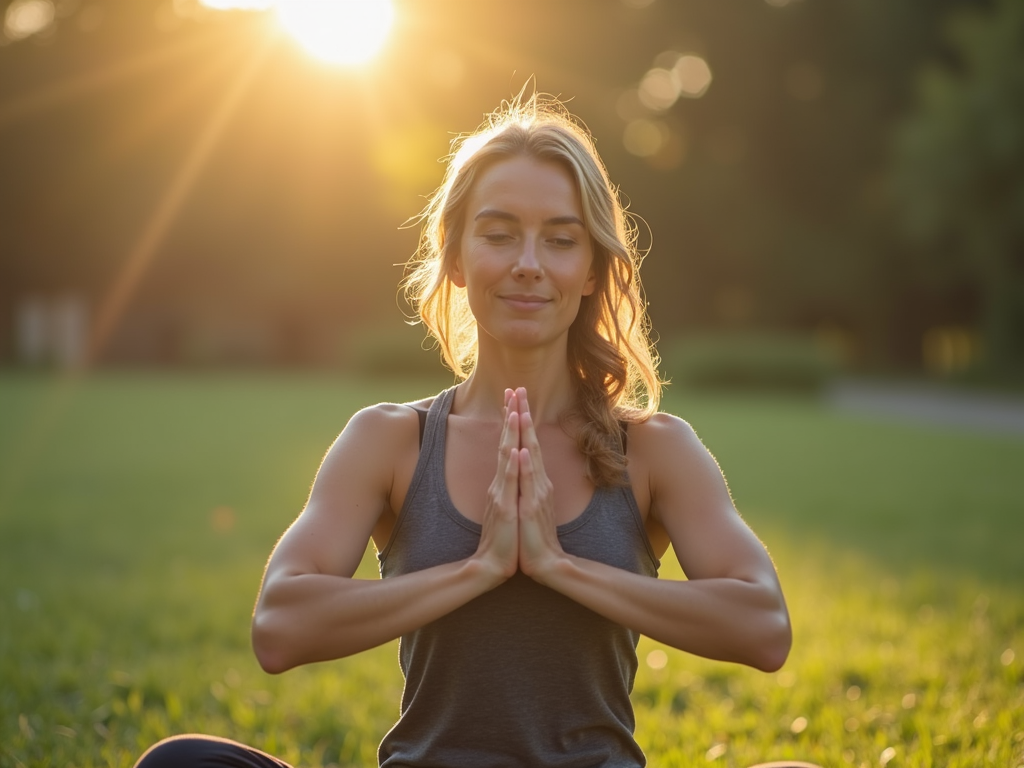 A person doing yoga.