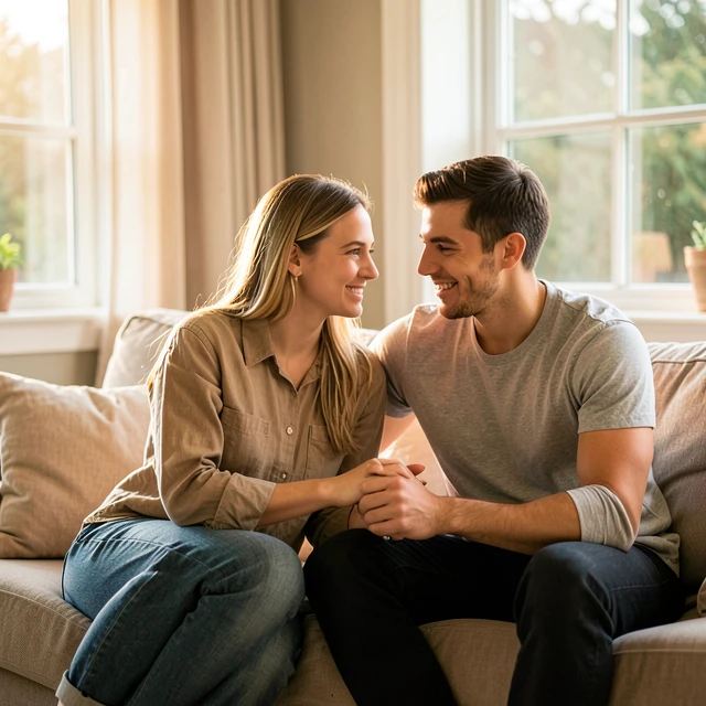 Couple sharing a hopeful moment while facing fertility challenges