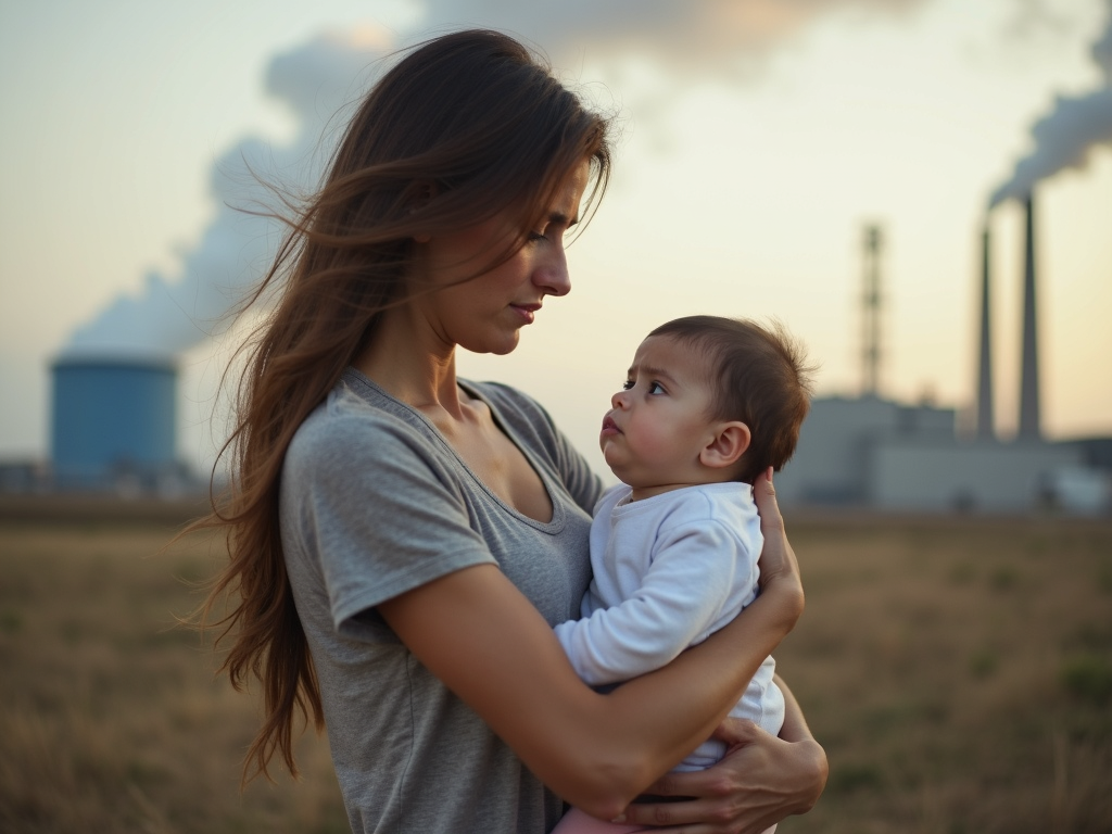 A woman worried about environmental pollution's impact on her fertility.