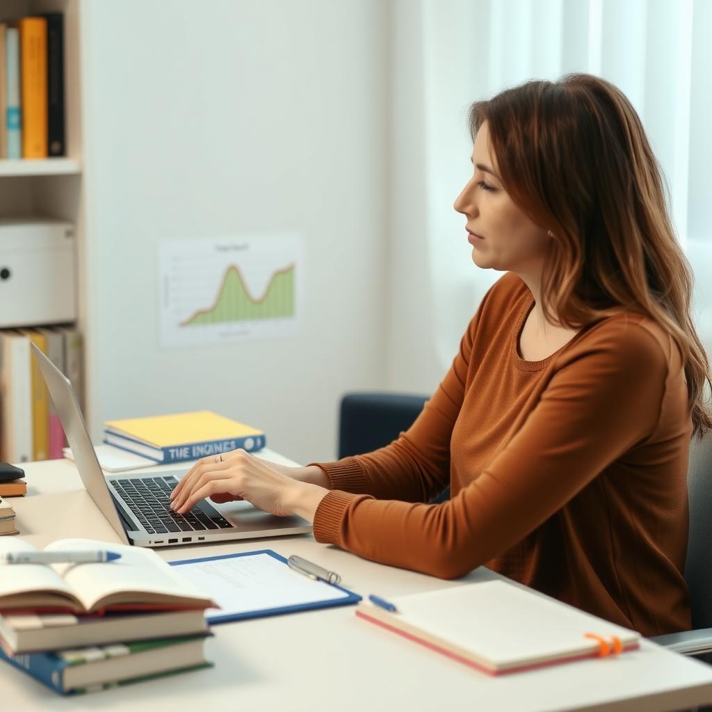 Woman researching insulin resistance in PCOS.