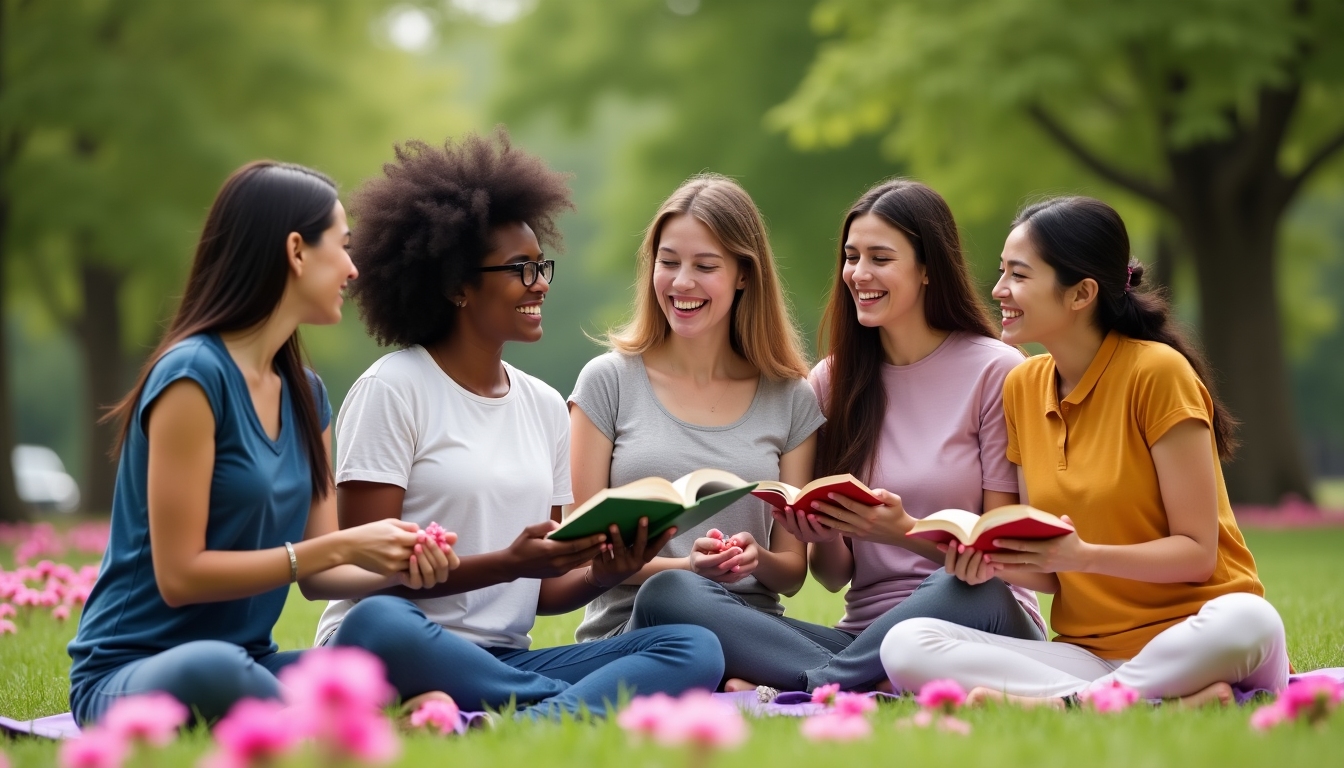 A diverse group of women supporting each other, symbolizing community and understanding.